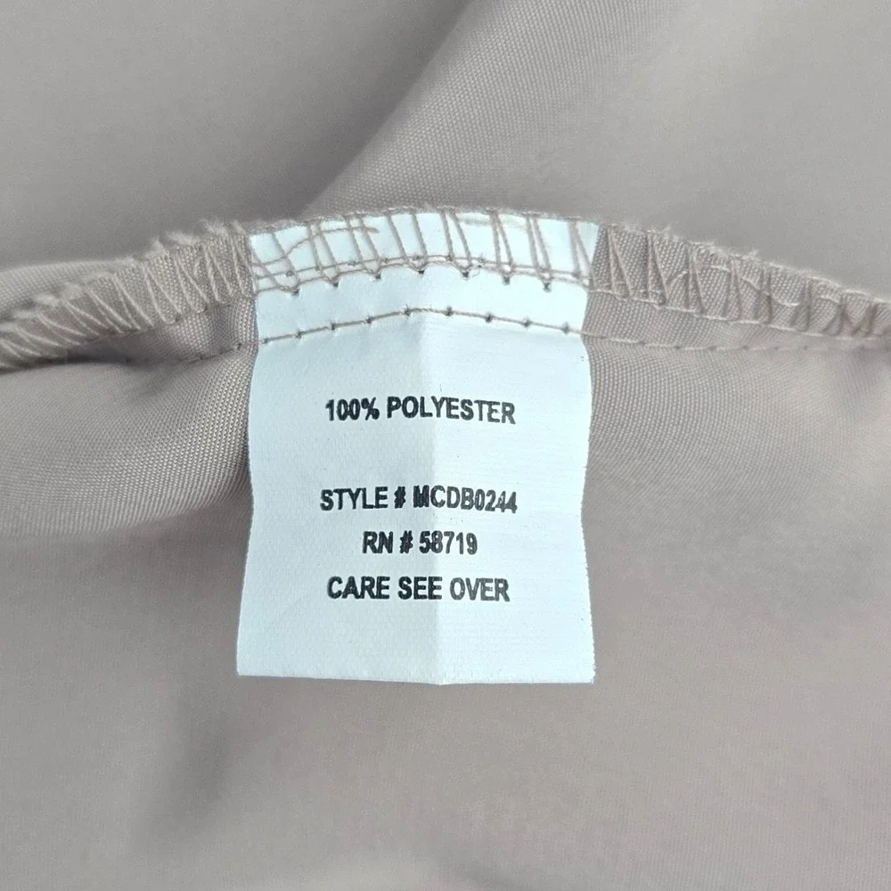 Elementz‎ Button Front Roll Tab Long Sleeve Light Brown Women Shirt XL